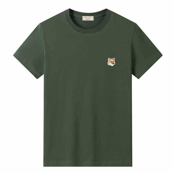 T-shirt homme homme et femme caual thirt printemps été respirant 100% coton brodé renard t-shirt paire mode quotidien manches courtes Street Looe Top tee