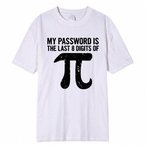 T-shirt pour hommes 100% Cott Math Equatis Imprimer Funny Men T-shirt Fi T-shirt surdimensionné My Pas est les derniers chiffres de Pi b8JO #