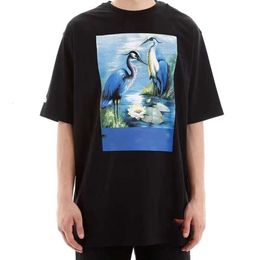 Heren T-shirt 2 Dames T-shirt 023 Zomer bestseller letterprint korte presston mouwen Losse casual hiphop kleding designer stijl Luxe Heron voor mannen