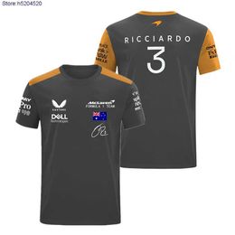 Heren T -shirt 2023 Nieuwe mode F1 Formule One Racing Team Summer McLaren MCL36 Spectator Women Women Short Sleeve Outdoor Extreme Sportswear
