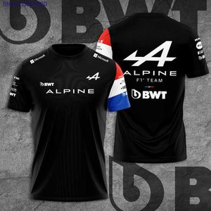 T-shirt pour hommes 2023 Nouvelle mode F1 Formule 1 Racing Team Manches courtes Alpine Tops Espagne Sport de plein air Décontracté Surdimensionné Grande affaire été