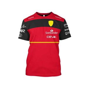 Heren T -shirt 2023 Nieuwe mode F1 Formule 1 -raceteam Red Extreme Sports Suit Harajuku Street Oversi 686