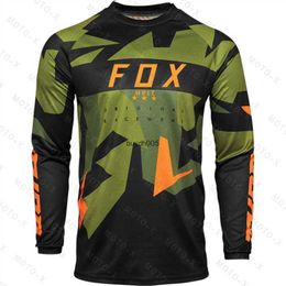 Camiseta para hombre, ropa deportiva para descenso, bicicleta de montaña, Mtb, todoterreno, Dh, motocicleta, Motocross, Hpit Fox Racing, nuevo estilo, 2023