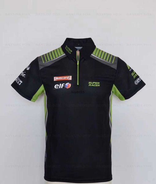 Camiseta para hombre 2023 Nuevo estilo para Kawasaki Motocicleta Bmx Bicicleta Montar Polo Moto Racing Team Motocross Bicicleta de montaña Off Road Cremallera para hombre