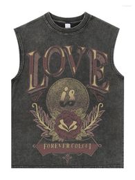 T-shirt masculin 2023SS NOUVEAU sur le marché Recommande Summer Hip Hop Fried Street Dark Wash Portrait Basketball Vest Men's Fashion Brand sans manches