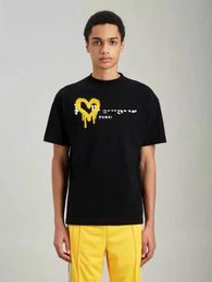 T-shirt homme 23ss t-shirt homme City lettres limitées noir violet blanc rose jaune rouge femme avec le même t-shirt ample décontracté all-match tendance S-XL PA1