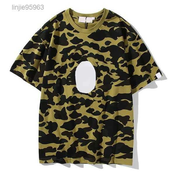 T-shirt homme 4 couleurs marque de mode japonaise camouflage été nouveau homme et imprimé singe 21sss