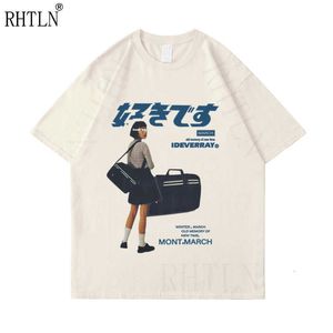 Männer T-Shirts und Frauen Caual Thirt Frühling Sommer Atmungsaktive Hip-Hop-Pullover Harajuku T-Shirt Mädchen Japanee Kanji T-Shirt Gedruckt 2021 Kurzarm Baumwolle Looe Mountain