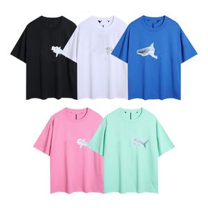 T-shirt pour hommes Shark Shark LETTRE DE HAUTE QUALITÉ IMPRESSION DES MECHEMENTS COURTES COMPROCHE DES COMPROCHEMENTS Une chemise à manches courtes