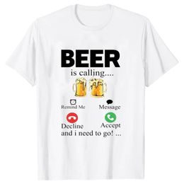 T-shirt pour hommes T-shirt ID imprimé T-shirt T-shirt pour hommes et femmes tendance de la mode pour la jeunesse Modèle de bière Tops respirants