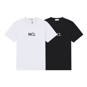 T-shirt pour hommes couverture broderie classique à manches courtes nouvelle tendance mode sport T-shirt pur coton hommes et femmes avec tout le match