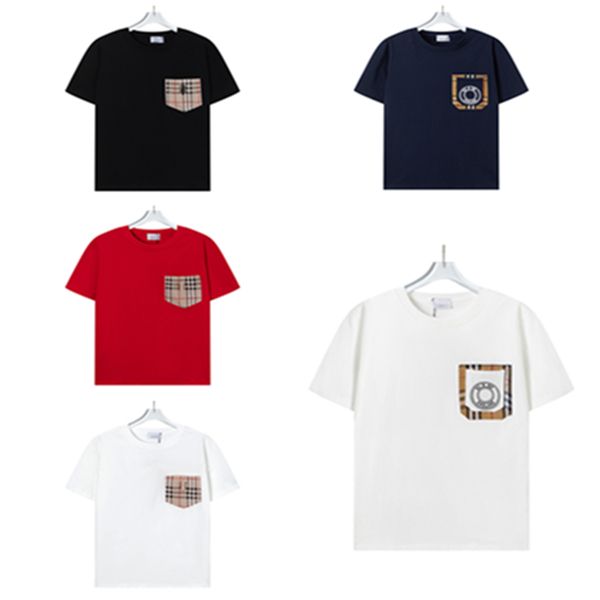 T-shirt de créateur pour hommes pour un T-shirt de poche à col rond élégant avec des lettres T-shirt d'été décontracté à manches courtes pour hommes vêtements pour femmes S-2XLshunx