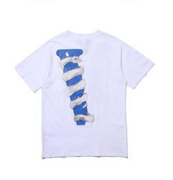 T-shirt pour hommes designer python imprimé v solitaire long T-shirt décontracté fumée ange lâche amant luxueux de haute qualité manches courtes vlonesX6