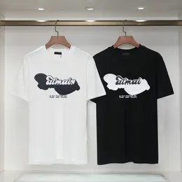 T-shirt pour hommes designer lettre supérieure courte impression 3D pull de sport et de loisirs surdimensionné noir et blanc couleur unie T-shirt coton vêtements d'été pour hommes