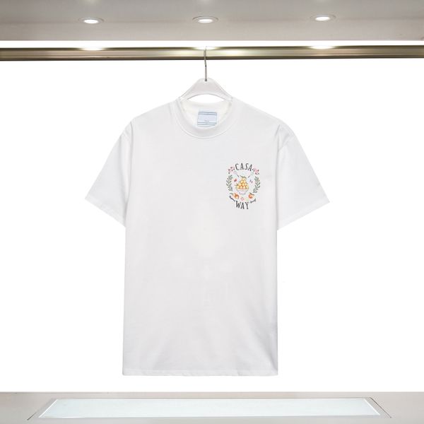 T-shirt pour hommes Designer Couple d'été à manches courtes Étiquette de mode Encolure Lettre brodée Coton blanc Col rond T-shirt Lâche Mode coréenne S-3XL 68