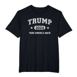T-shirt masculin Donald Trump T-shirt 2024 Gshot USA imprimer la mode pour hommes Match Maga Street Hip Hop Top