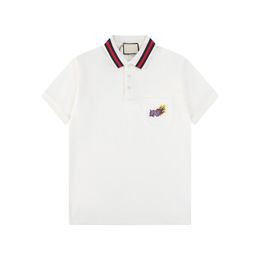 Heren t-shirt Fashion bubble Dragon Applique Pocket Cotton Polo Shirt Rapel Shirt Shirt T-shirt Aziatische maat