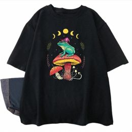T-shirt masculin Wizard Mushroom Imprimé étrange esthétique pour hommes et femmes T-shirt personnalisé rétro pour hommes et femmes