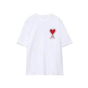 T-shirt masculin Love Heart Printing Men and Women Fashion Trend couples Vêtements décontractés