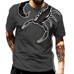 Heren T-shirt Mannen en vrouwen U THERTE LENTE SOMMER BEHADBAAR DROP VERZENDING Claic Animal Scorpio 3D Gedrukt T-shirt Korte mouw Hiphop Streetwear Uniex