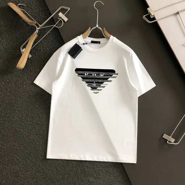 T-shirt pour hommes T-shirt de mode pour hommes T-shirt décontracté de luxe pour hommes Chemise de créateur pour femmes Col marin d'été pour femmes Manches courtes Triangle en coton respirant T-shirts habillés