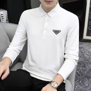 Heren T-shirt Polo Top T-shirt T-shirt met lange mouwen Designer Polo Losvallend T-shirt Mode Casual Prrrr Katoen Ademend T-shirt Luxe herenshirt Gewoon T-shirt