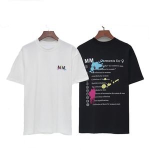 Heren T-shirt puur katoen met korte mouwen zomer nieuwe ademende hoge kwaliteit ronde hals losse kleding modemerk digitale belettering print paar T-shirt