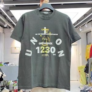 T-shirt pour hommes Religious Reine Washed Fabric Summer Clothing Clothing Street Vêtements en vrac T-shirt