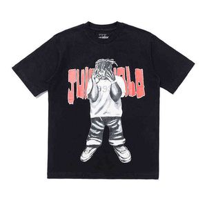 Heren T -shirt S Summer Brand Big V Cartoon karakter Print Hip Hop Men and Women Losual Casual Short Sleeve