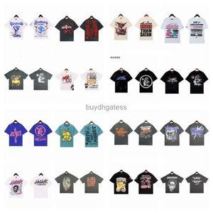 Short t-shirt masculin couple de mode Hellstar Short Suit Hell Star Head Imprimé Cotton Street Street Short Designer Designer Basketball Running Fitness T-shirt Dobi