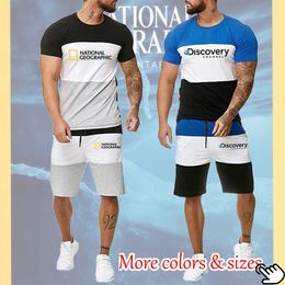 Men S T-shirts shorts d'été Tracksuit Sportswear Short Set Fitness Costume Breffable Causal Brand Clothing 220627