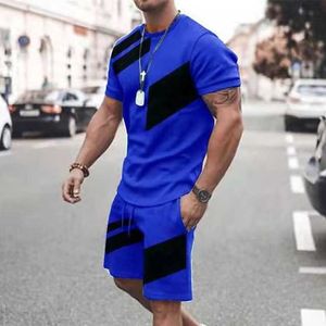 T-shirt pour homme Costumes Survêtement Short de tennis Ensemble de t-shirt Bloc de couleur Col ras du cou Extérieur Rue Manches courtes 2 pièces Vêtements Vêtements Sports Designer de mode Décontracté