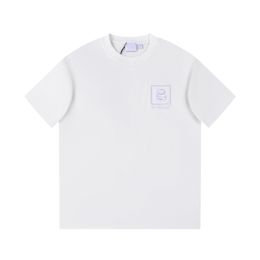 Heren T-shirt Zomer Fake Pocket Letter Geborduurd Korte mouwen Europese en Amerikaanse mode Eenvoudige effen kleurkleding