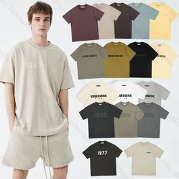 T-shirt pour hommes Lettres d'été T-shirt T-shirt T-shirt Top imprimé Top Loose Fashion Casual Simple Color Color T-shirt Coton