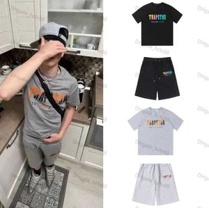 Heren T -shirt Zomer Trapstar Handdoek Borduurwerk Katoen T -shirt Shorts Sets Streetwear Tracksuit Sportswear Trapstar Shirts een nieuwe trend 604ess