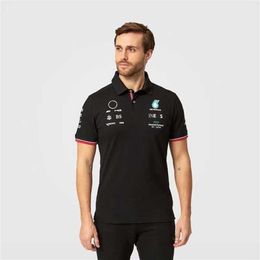 T-shirt à manches courtes pour hommes, Version équipe F1, course de formule 1, Polo à revers, vêtements de travail Lewis Hamilton, Tshirt209u