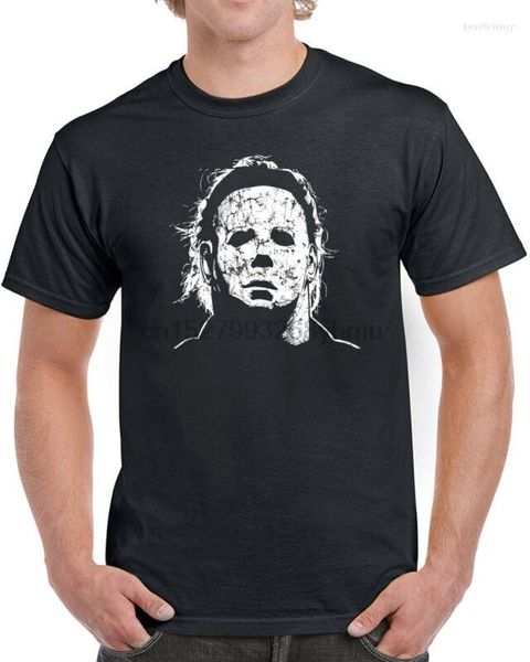 Camisetas para hombre 010 Máscara de Halloween Camiseta para hombre Película de miedo Años 70 Fiesta Cultura Disfraz de terror
