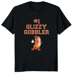 Camisetas para hombre 1 Glizzy Gobbler número uno perro Weiner Eater comida divertida impresa camiseta Casual moda verano hombre camisa suelta camiseta