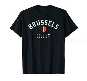 T-shirts voor heren 100% katoenen brussels België T-shirt Belgische vlag Brussel T-shirt Mens unisex t-shirt maat S-6XL J240506