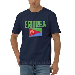 T-shirts pour hommes 100% coton Drapeau de l'Érythrée avec lettre Design T-shirts à manches courtes Hommes Femmes Vêtements unisexes T-shirts Tops Tees 5XL