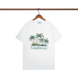 Casablanc Shirt Mens T-shirt Designer Cotton Luxury Brand Clothing European American Trend Design T-shirts Imprimante Summer Short Sleeve Us Size S-2xl