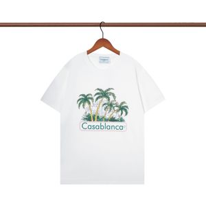Chemise Casablanc Mens T Shirt Designer Coton Marque De Luxe Vêtements Tendance Européenne Américaine Conception T-shirts Imprimante D'été À Manches Courtes Taille US S-2XL