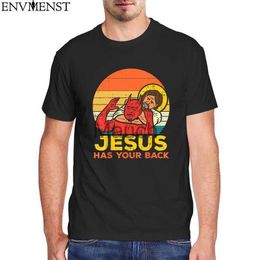 Heren T-Shirts 100 Katoen Heren TOP Jezus Heeft Uw Ba Jiu Jitsu Retro Christelijke Heren T-shirt hoge kwaliteit Oversized T-shirt Mens streetwear J230625