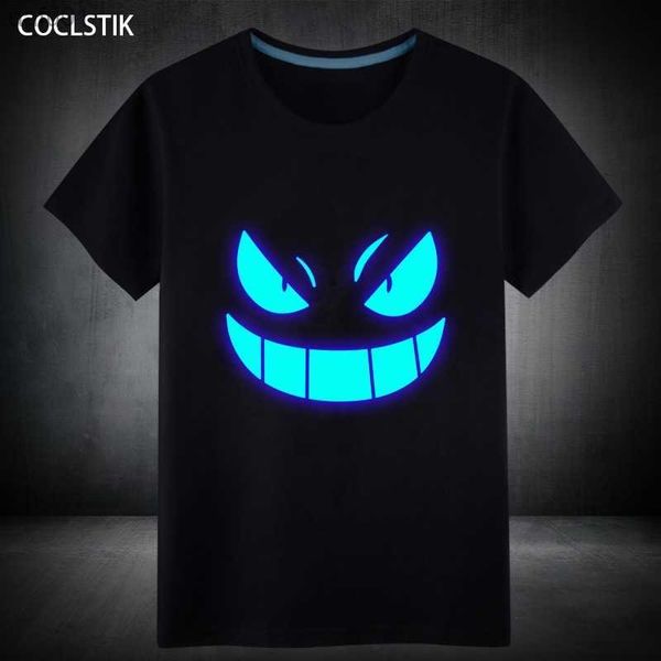 Camisetas para hombre 100% algodón Camiseta corta de verano para hombre Camisetas luminosas casuales fluorescentes azules Camiseta para hombre Camisetas de fitness para hombre Tallas grandes S-5XL L230520