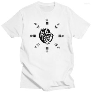 Heren t shirts 100 katoen taiji het acht diagram mannen t-shirts ontwerp of kleding wudang yin en yang mode zomers zomer t-shirt