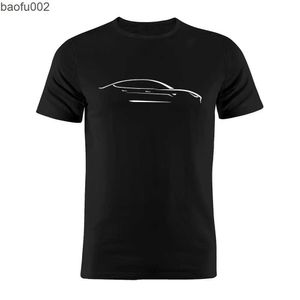 T-shirts voor heren 100% katoen unisex t-shirt tesla Model 3 Model S grappige kunstwerken TEE W0322