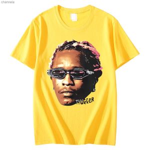 Heren T-shirts 100% katoen Unisex T-shirt Dames Heren T-shirts Young Thug Thugger Graphic T-shirt Rapper Style Hip Hop Tshirt Gratis verzending T230720