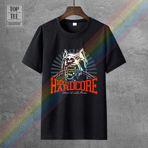 T-shirt da uomo 100 Hardcore TShirt Dog1 Bla Gabber Techno Partyoutfit Nuovo 2018 Maglietta casual estiva calda Stampa Top Tee Plus Size J230625