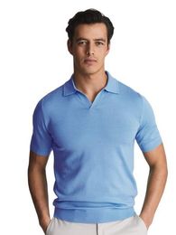 Camisetas para hombres 100% Merino Wool Polo Shirt Hombres Manga corta Punto Cuello abierto Camiseta Merino Capa base Transpirable Secado rápido Anti-olor T Shirts 230824