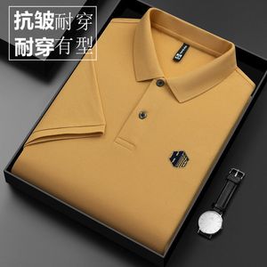 Camisetas para hombres 100% Polo de algodón puro Hombres Polos de manga corta Camisetas Camisetas bordadas Tops con cuello vuelto 230313